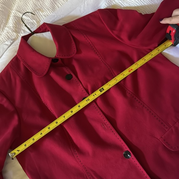 Clearance! Alfred Dunner Red Ultrasuede Blazer - Picture 9 of 9